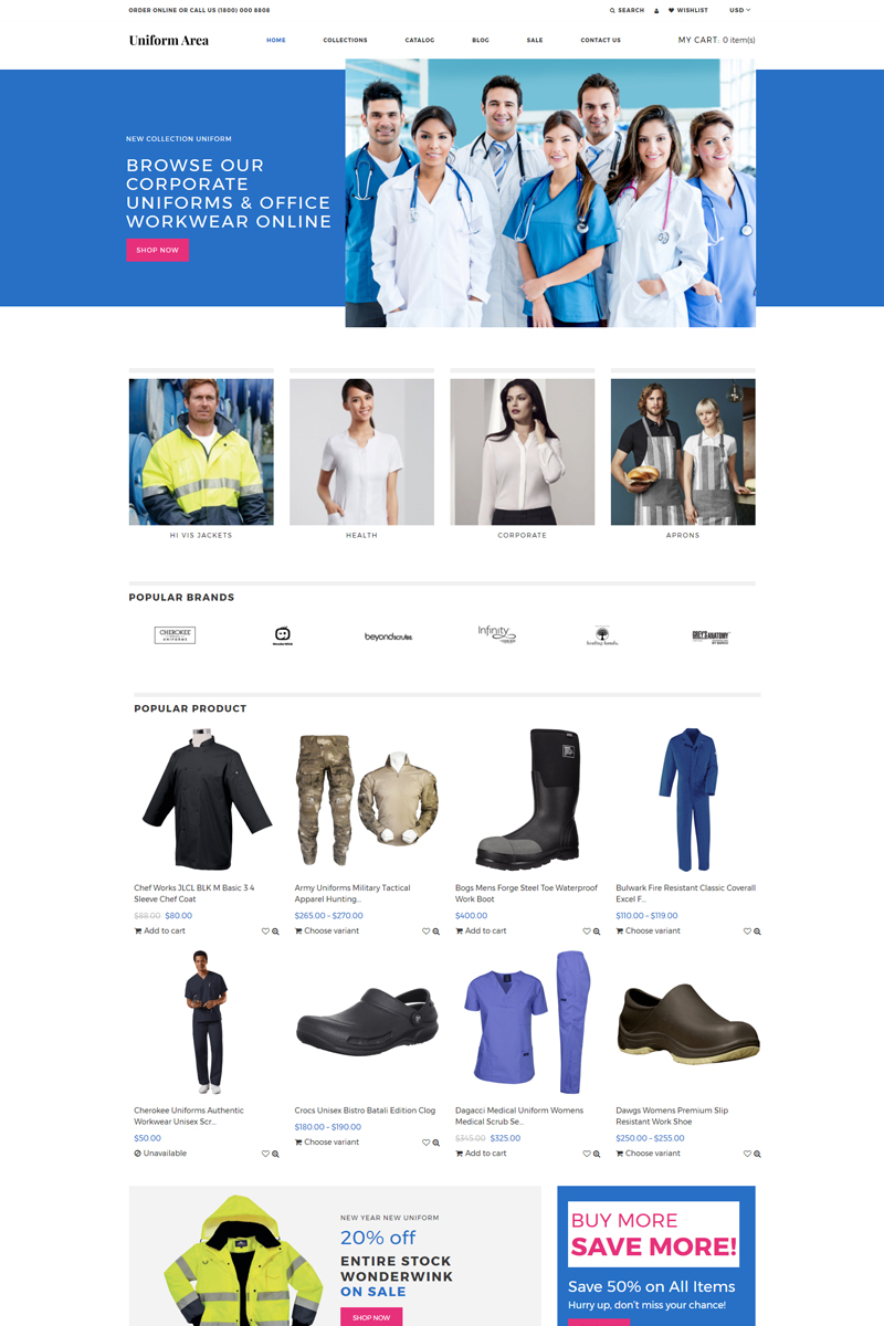 Uniform Area – Multipage Clean Shopify Theme