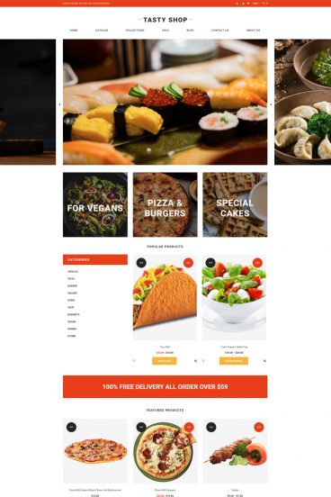 Tasty Shop - Food & Restaurant Clean Shopify Theme