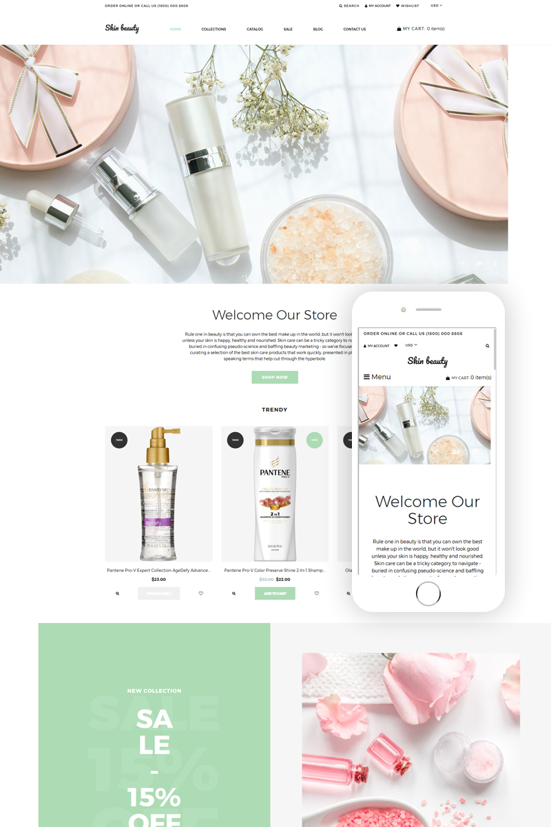 Skin beauty – Cosmetics Store Clean Shopify Theme