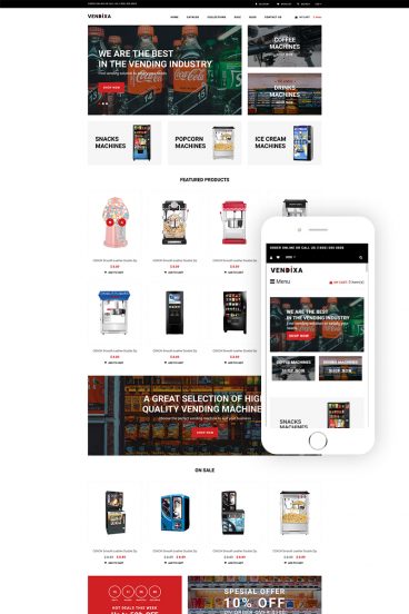 Vendixia - Vending Machines Clean Shopify Theme