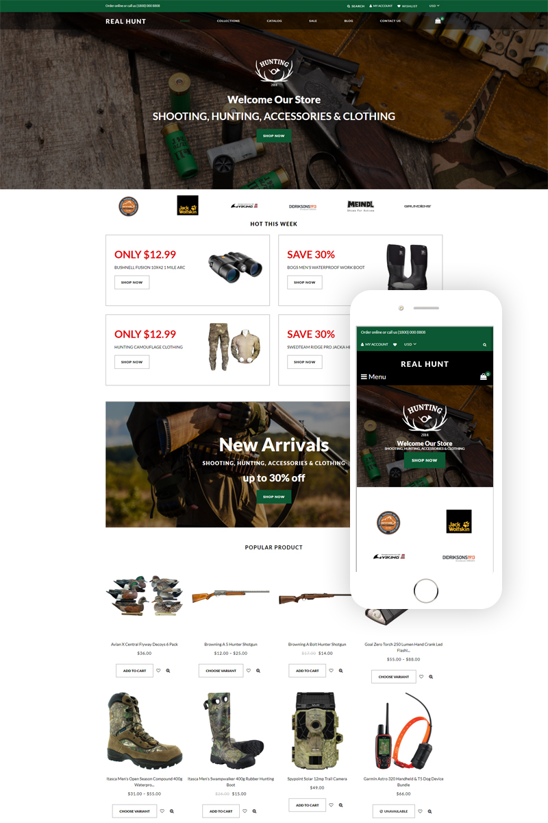 Real Hunt – Hunting Clean Shopify Theme