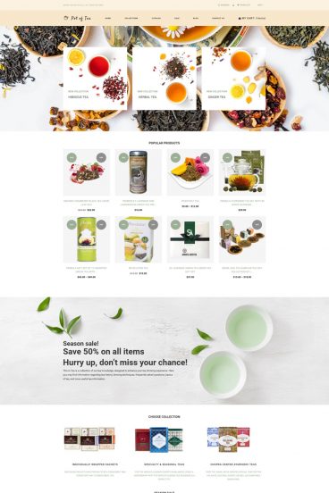 Pot of Tea - Tea Shop Multipage Clean Shopify Theme