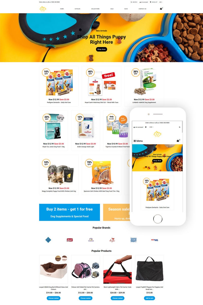 Pet Shop Multipage Multipage Shopify Theme