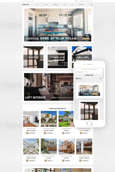 Golden Key - Real Estate Clean Shopify Theme