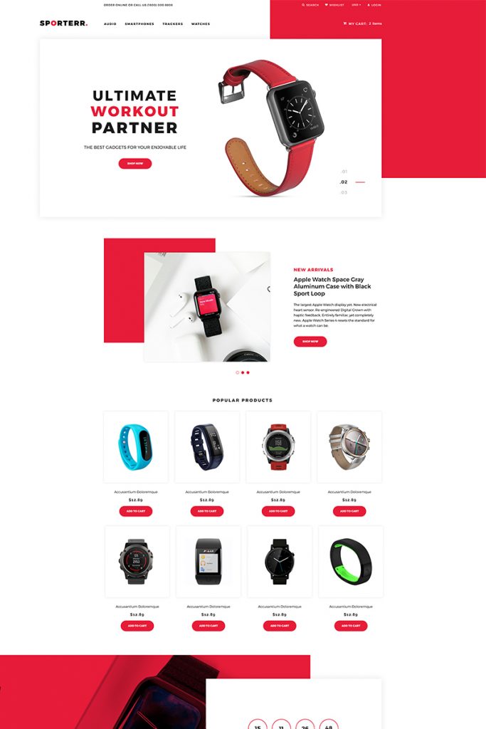 Sporterr - Sports Store Clean Shopify Theme - Zemez Shopify