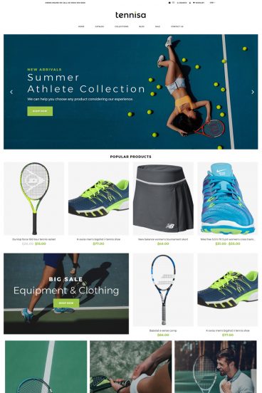 Tennisa - Tennis Store Clean Shopify Theme