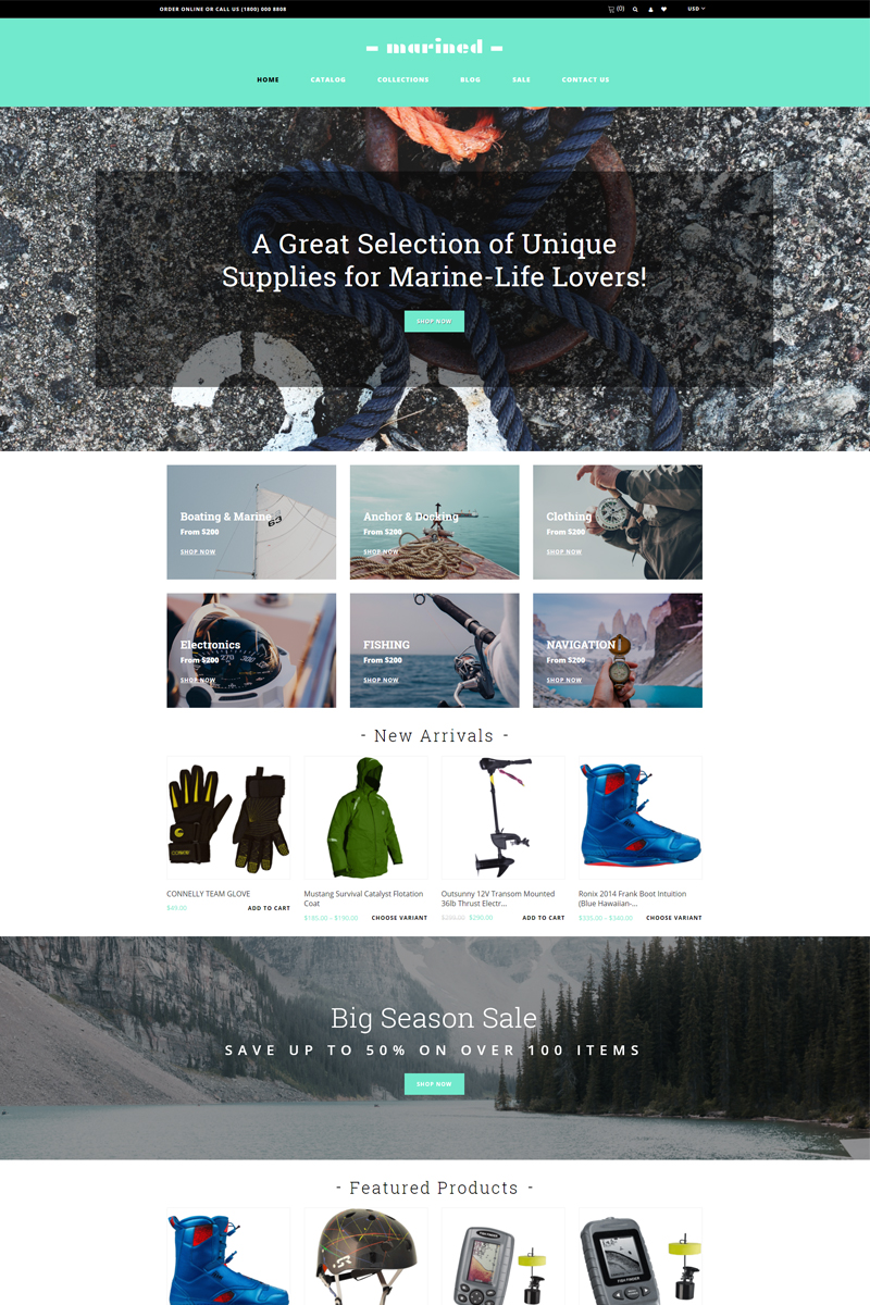 Marined – Boating Accessories Clean Shopify Theme