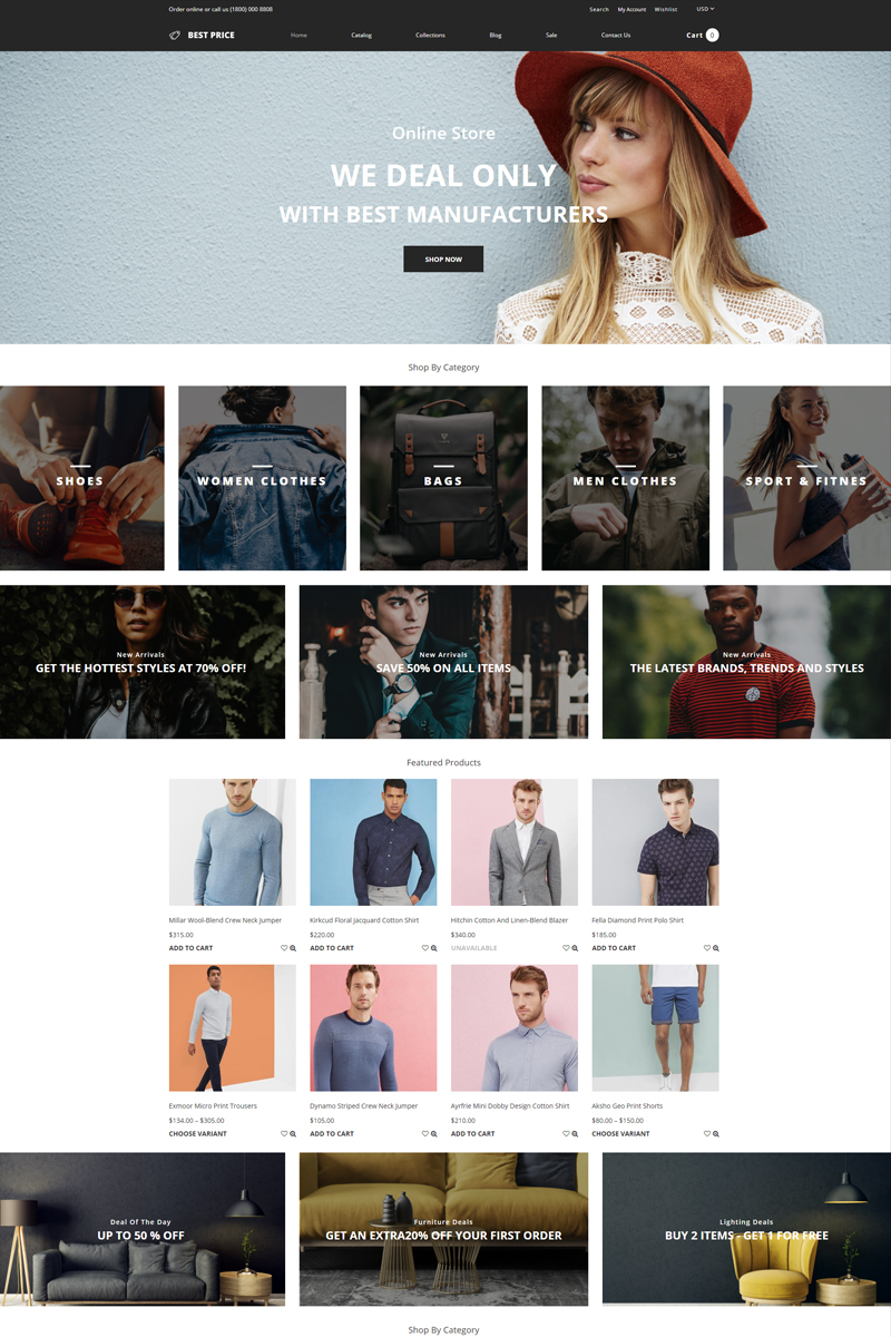 Best Price – Wholesale Store Multipage Creative Shopify Theme