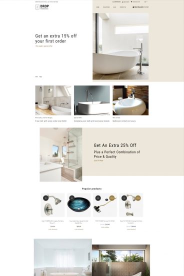 Drop Plumbing Store - Plumbing Multipage E-Commerce Clean Shopify Theme