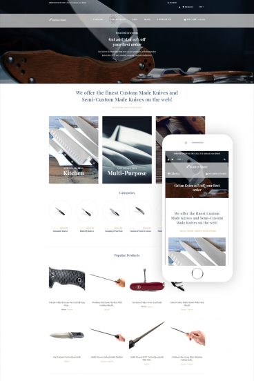 Knives store - Weapons Store Clean Shopify Theme