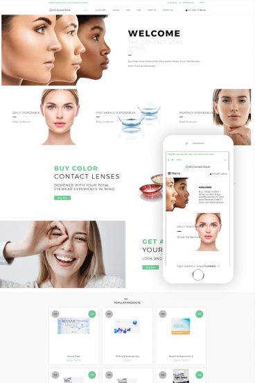 Contact Lenses Store - Optometrist's Clean Shopify Theme