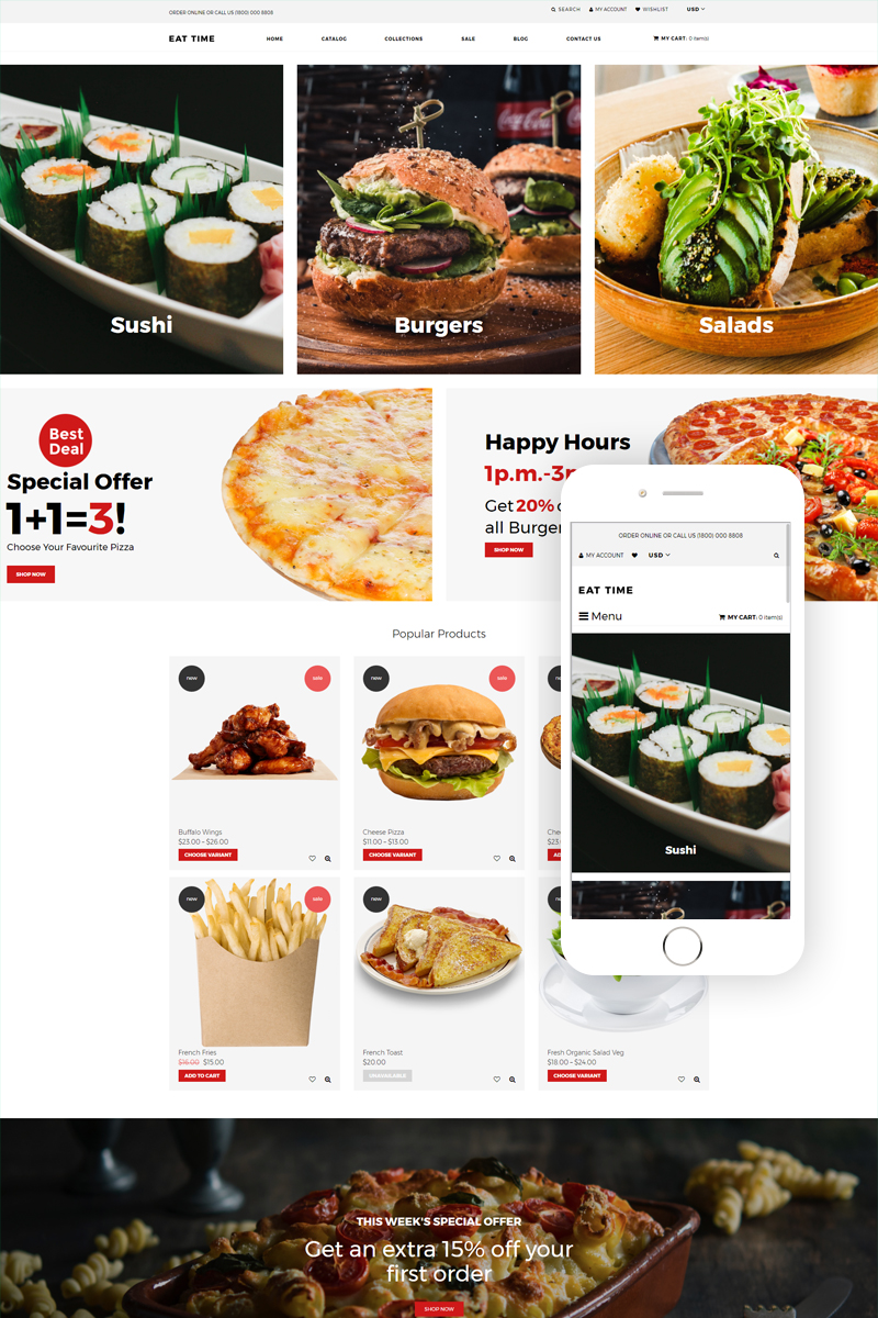 Eat time – Food Store Clean Shopify Theme