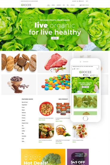 GROCEE - Food Store Multipage Clean Shopify Theme