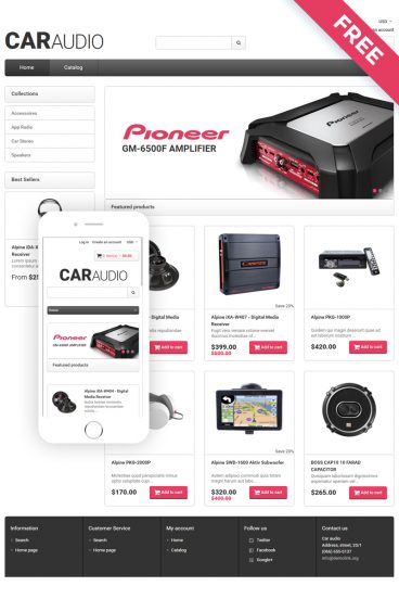 CarAudio - Car Parts eCommerce Clean Shopify Theme