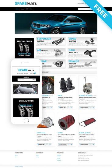 Spare Parts - Car Parts Free Clean Shopify Theme