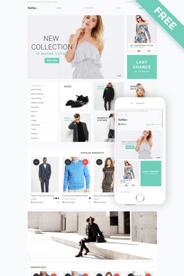 SuitUP - Fashion Store Free Elegant Shopify Theme