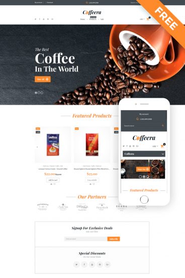 Coffeera - Coffee Shop Ready-to-Use Clean Shopify Theme