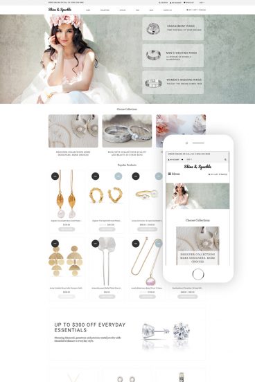 Shine & Sparkle - Jewelry Multipage Stylish Shopify Theme