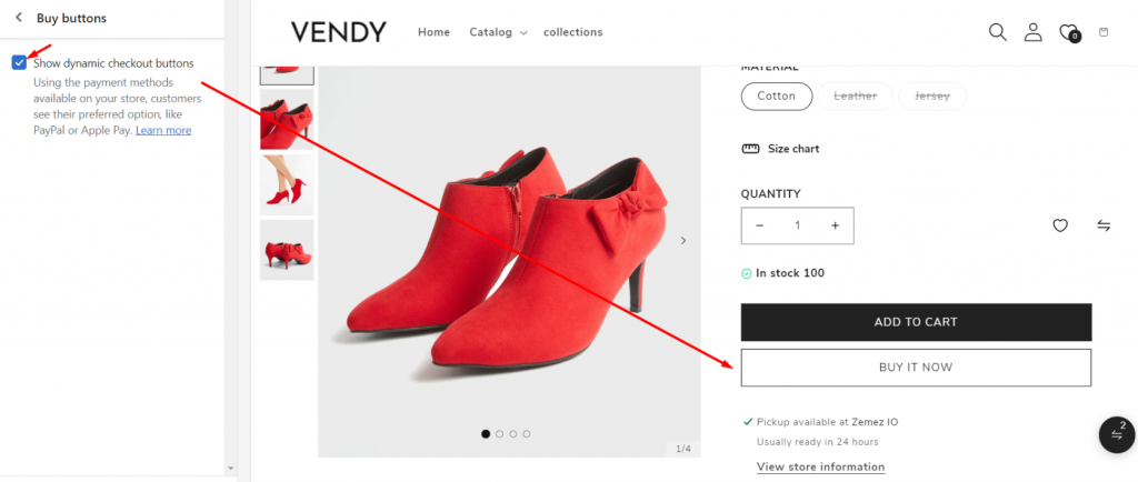 show-dynamic-button-on-shopify