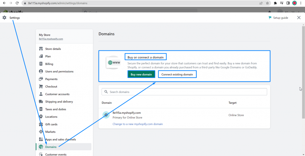 Shopify-how-to-add-custom-domain
