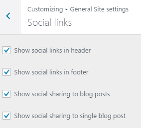 Social Links Customizer