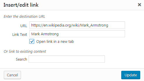 how to make a link open in a new tab