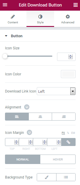 Download Button JetElements Module Style for Elementor