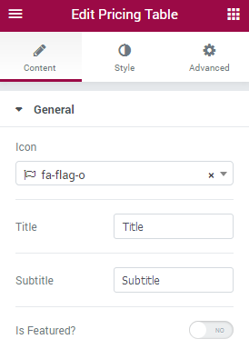 Pricing Table JetElements Module for Elementor