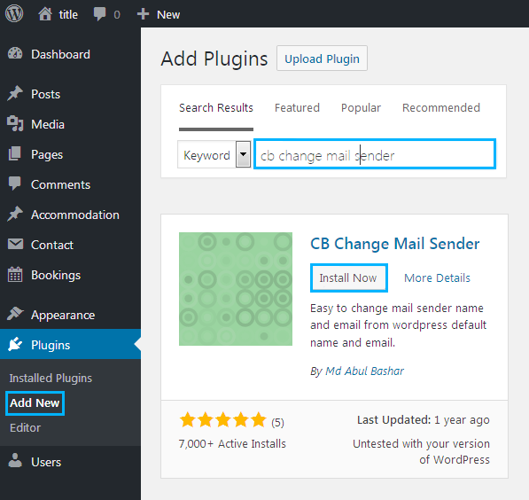 Change Sender Name in Outgoing WordPress Email