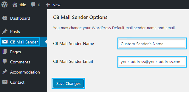 Change Sender Name in Outgoing WordPress Email