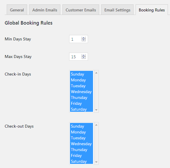 Managing Accommodation Settings