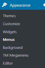 edit menu with elementor