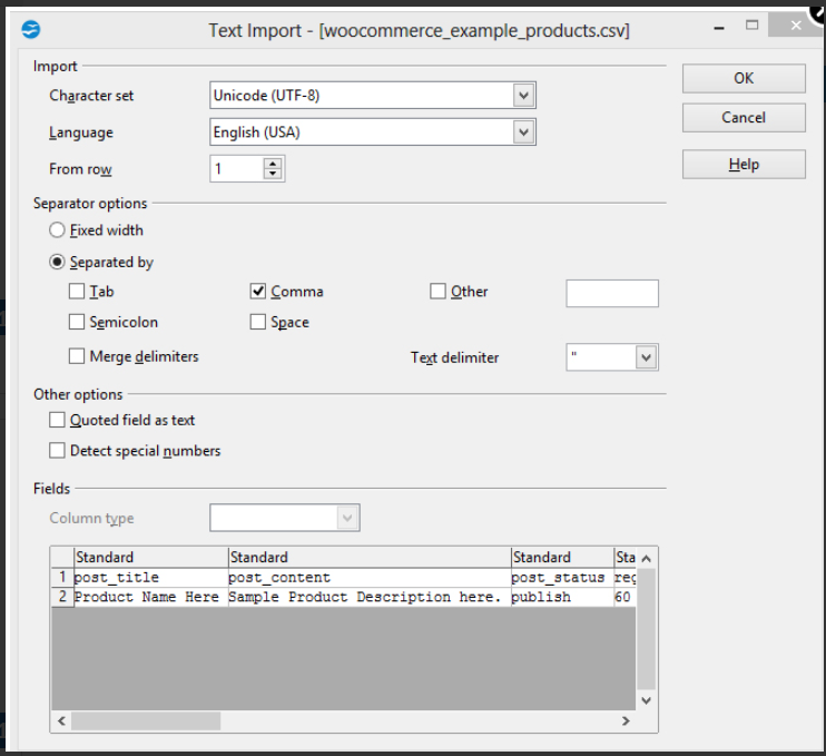 Text import. CSV file example. CSV файл на английском. CSV файл для Росреестра. Подготовка файла для импорта в WOOCOMMERCE.