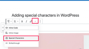 add special characters