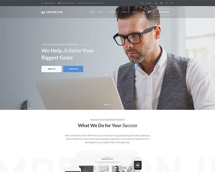 multipurpose corporate WordPress theme