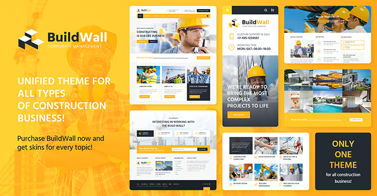 BuildWall Construction Company Multipurpose WordPress Theme