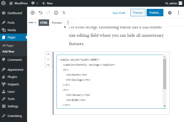 Gutenberg optimized