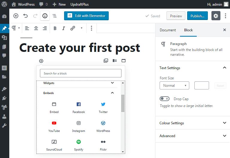 creating a post