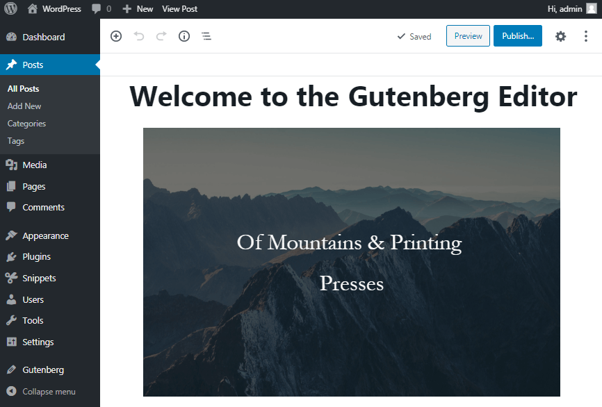 Gutenberg optimized