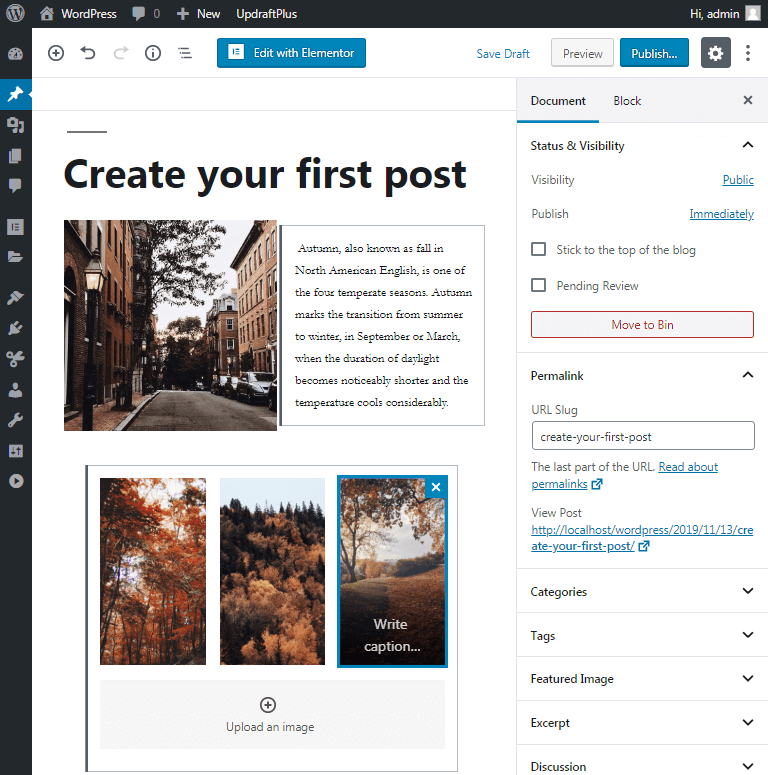 creating a post