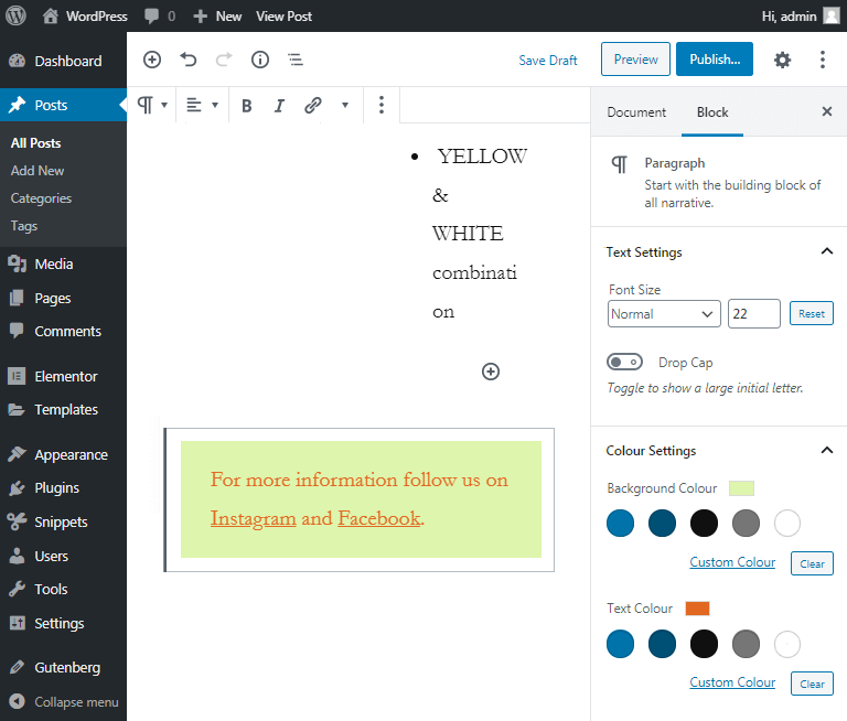 save as reusable block in gutenberg