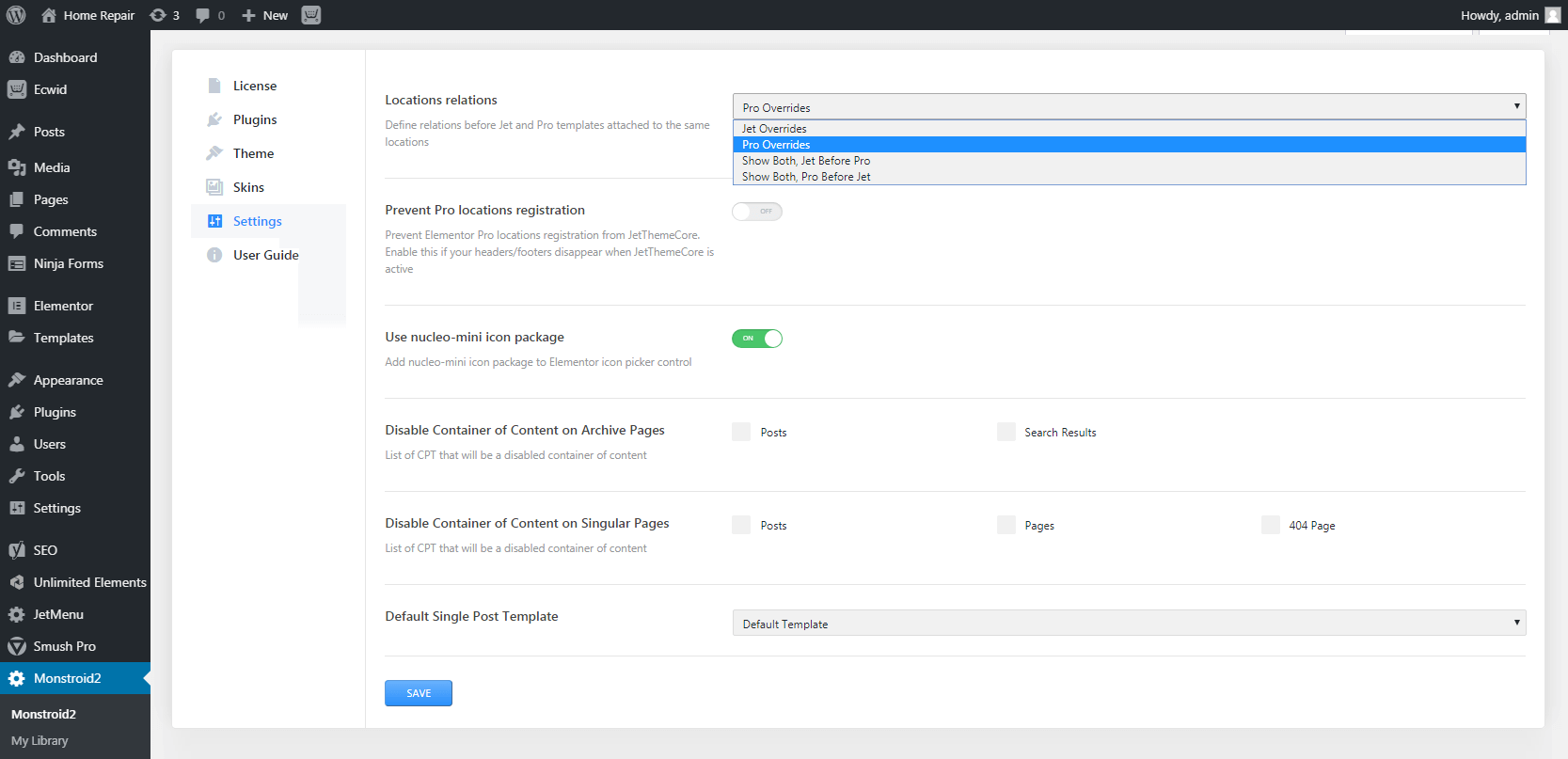 Issues after updating to Elementor Pro