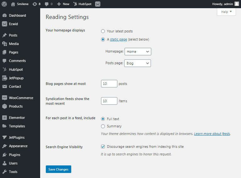  modèle de page de blog elementor