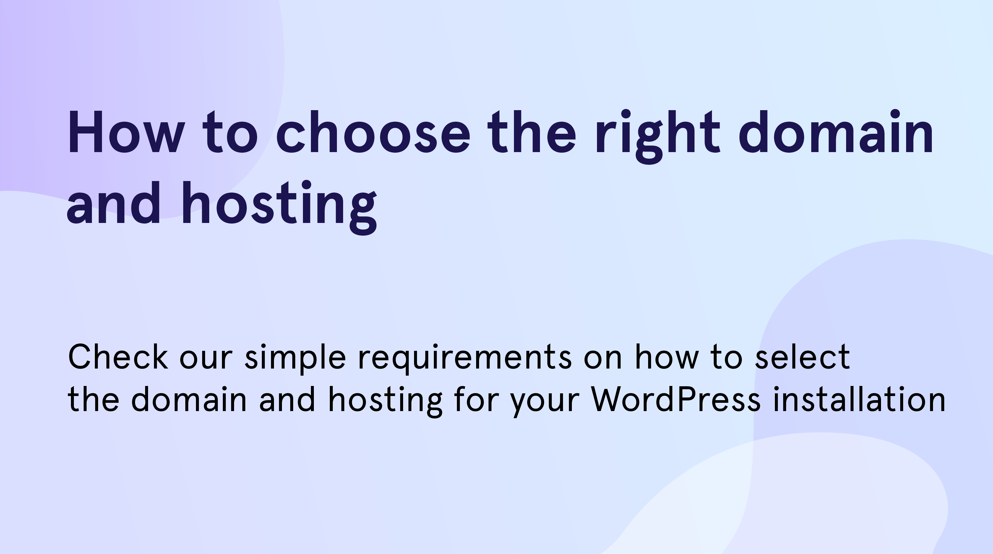 How To Choose The Right Domain And Hosting To Install Wordpress Images, Photos, Reviews
