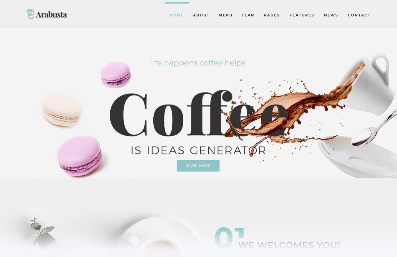 WordPress themes with parallax effect