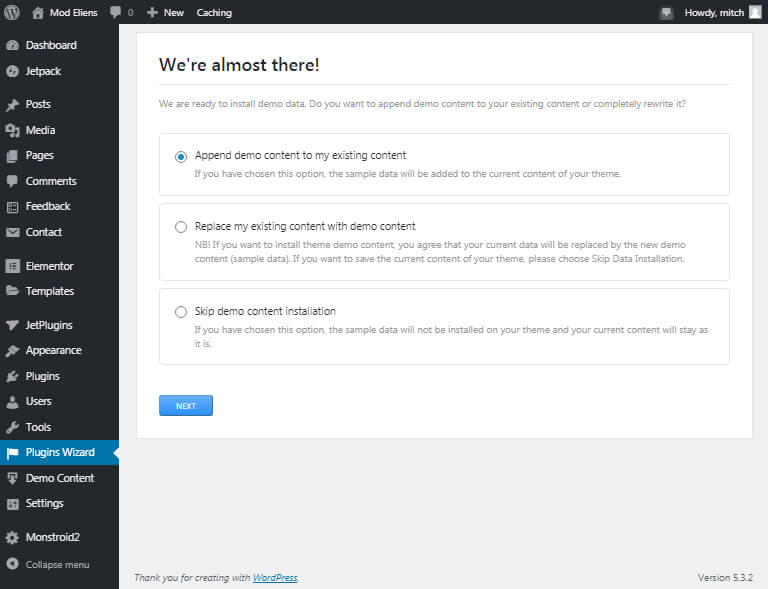 Change the template of Monstroid2 and Woostroid2 themes