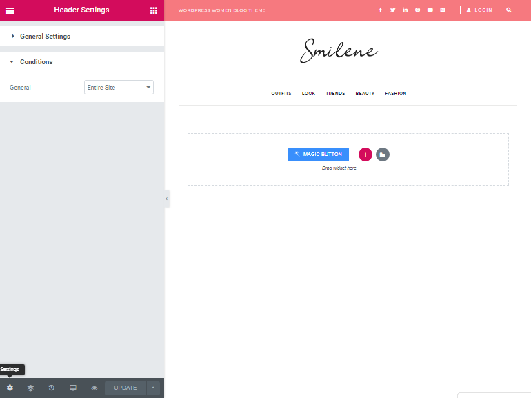 create a header and footer