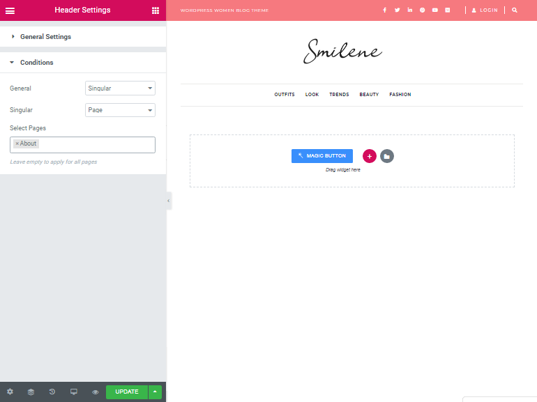 create a header and footer