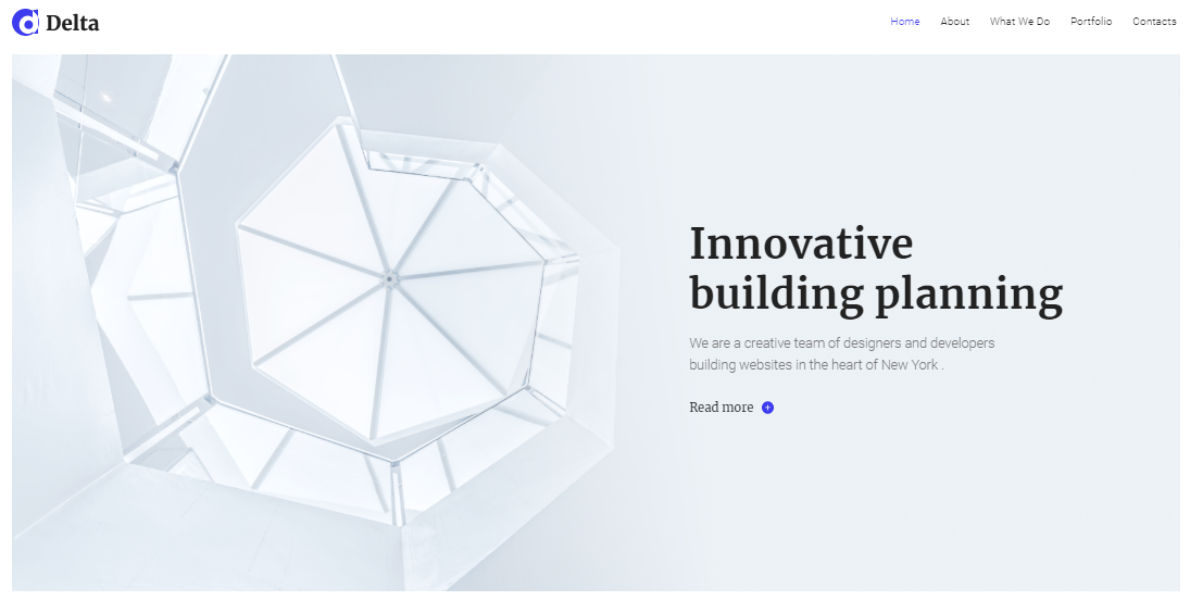 Delta architecture WordPress theme