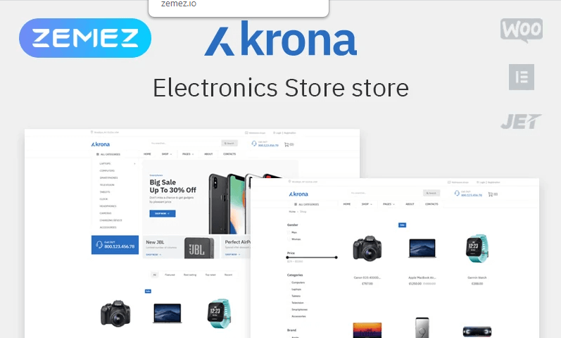 WordPress electronics eСommerce themes